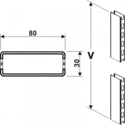 Detail produktu Stojina oboustrann 80x30mm, 220cm