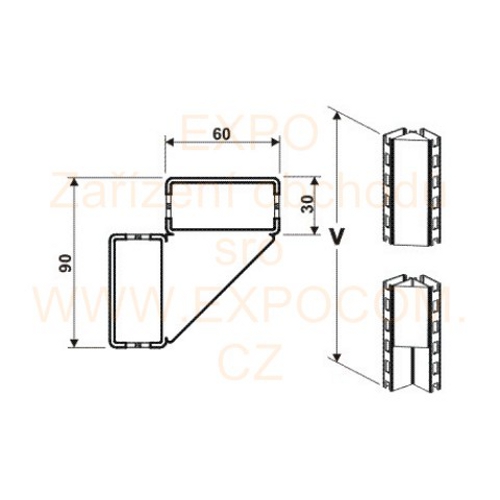 Detail produktu Stojina rohov 220cm